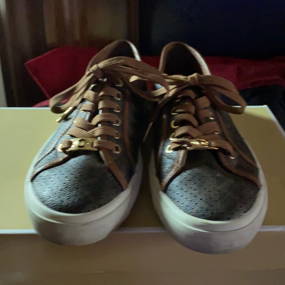 Brown micheal kors tennis shoes